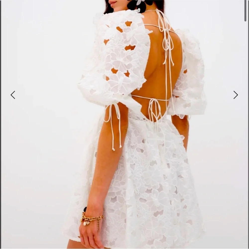 For Love and Lemons | White Leighton Mini Dress - Picture 3 of 12